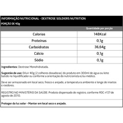 Dextrose - 100% Puro Importado - Soldiers Nutrition Tamanho: 1kg - Foto 3