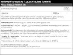 L-Leucina 500g - 100% Pura Importada Soldiers Nutrition - Foto 2