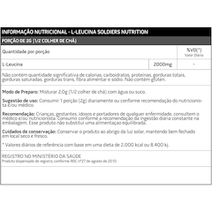 L-Leucina 500g - 100% Pura Importada Soldiers Nutrition - Foto 5