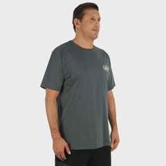 Camiseta Masculina Extra Grande Volcom Clean Sweep Lead Gray - Foto 3