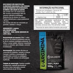 Arginina 500g 100% Pura Importada - Soldiers Nutrition - Foto 7