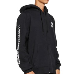 Blusão de Moletom Element Aberto Worldwide Zip Ps Masculino - Foto 3