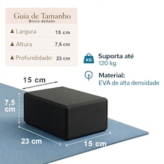 Kit Tapete 2 Blocos Best Fit Yoga Pilates Meditação Exercício Fitness - Foto 7