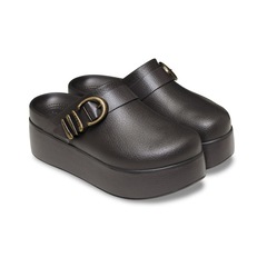 Sandália Crocs Dylan Platform Boho Buckle Clog Espresso - Unissex - Foto 3