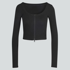 Jaqueta Cropped adidas Seasonal Essentials RIB Feminina - Foto 4