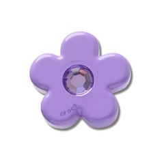 Jibbitz™ Crocs Flor Roxa Com Gema Único - Unissex - Foto 1
