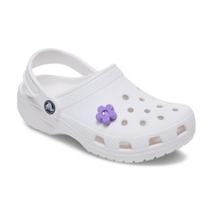 Jibbitz™ Crocs Flor Roxa Com Gema Único - Unissex - Foto 2