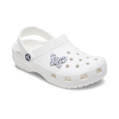 Jibbitz™ Crocs Borboleta Prateada Com Gemas Único - Unissex - Foto 2