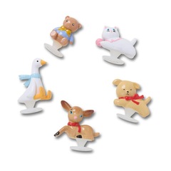 Jibbitz™ Crocs Animais Fofinhos Pack com 5 Peças Único - Unissex - Foto 1