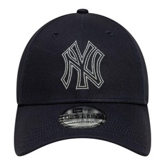 Boné Adulto New Era Metallic Outline 940 New York Yankees Aba Curva - Foto 1