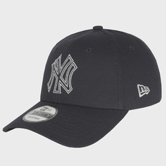 Boné Adulto New Era 9Forty Metallic Outiline New York Yankees Navy Aba Curva - Foto 2