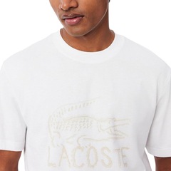 Camiseta Masculino Lacoste Estampada Blanc - Foto 3