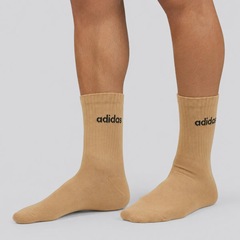 Kit 3 Pares de Meia Cano Alto adidas Linear Crew - Foto 3