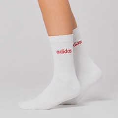 Kit 3 Pares de Meia Cano Alto adidas Crew Feminina - Foto 3