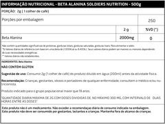 Beta Alanina 500g - 100% Pura Importada - Soldiers Nutrition - Foto 2
