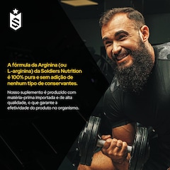 Arginina 250g 100% Pura Importada - Soldiers Nutrition - Foto 5