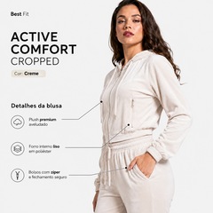 Conjunto Jaqueta Best Fit + Calça Active Comfort Plush Feminina - Foto 7