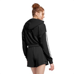 Blusão Moletom adidas Essentials French Terry Crop 3 Listras - Feminina - Foto 2