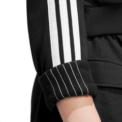 Blusão Moletom adidas Essentials French Terry Crop 3 Listras - Feminina - Foto 6