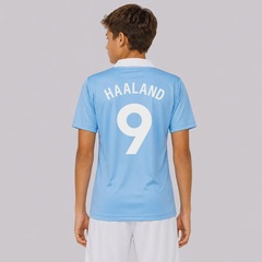 Camisa Manchester City The Blues 9 Haaland Infantil - Foto 1