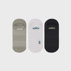 Kit Meias Cano Invisível Olympikus Neon com 3 Pares - Adulto - Foto 1