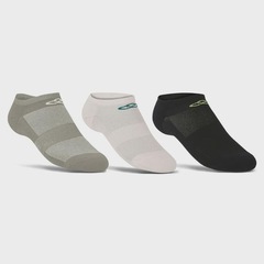 Kit Meias Cano Invisível Olympikus Neon com 3 Pares - Adulto - Foto 3