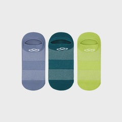 Kit Meias Cano Invisível Olympikus Neon com 3 Pares - 39-44 - Adulto - Foto 1
