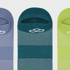 Kit Meias Cano Invisível Olympikus Neon com 3 Pares - 39-44 - Adulto - Foto 2