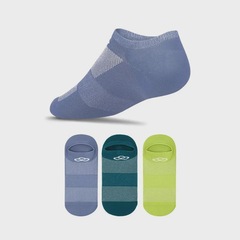 Kit Meias Cano Invisível Olympikus Neon com 3 Pares - 39-44 - Adulto - Foto 3
