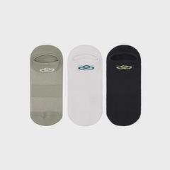 Kit Meias Cano Invisível Olympikus Neon com 3 Pares - Adulto - Foto 1