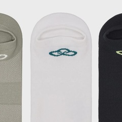 Kit Meias Cano Invisível Olympikus Neon com 3 Pares - Adulto - Foto 4