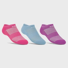 Kit Meias Cano Invisível Olympikus Neon com 3 Pares - Adulto - Foto 3