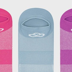 Kit Meias Cano Invisível Olympikus Neon com 3 Pares - Adulto - Foto 4