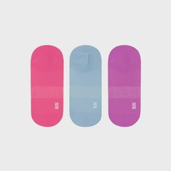 Kit Meias Cano Invisível Olympikus Neon com 3 Pares - Adulto - Foto 5