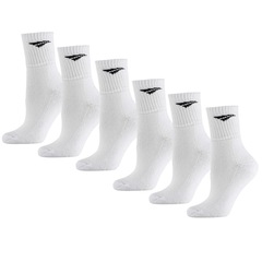 Kit Meia Penalty Cano Médio Algodão - 6 Pares - Unissex - Foto 1