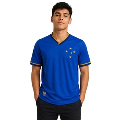Camisa Cruzeiro Jacquard Edição Especial 1976 Gold Edition RetrôMania Masculino - Foto 2