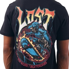Camiseta Lost You Work I Skateboard Masculina - Foto 4