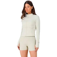 Jaqueta Alto Giro Ajustada Com Bolso Feminina - Foto 1