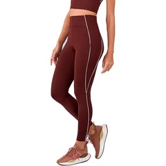 Calça Legging Alto Giro Friso Contrastante Feminino - Foto 2