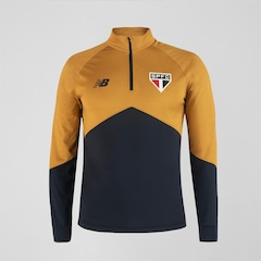 Blusão Manga Longa do São Paulo FC New Balance Treino 1/2 Zíper 2026 Masculino - Foto 1