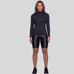 Conjunto Fitness Vekyo Blusa Térmica Proteção UV e Bermuda New Zig - Feminino - Foto 1