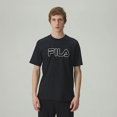 Camiseta Fila Regular Letter Outline Masculina - Foto 1
