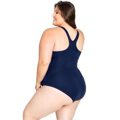 Maiô Natação Trinys Helanca Costas Nadador Plus Size Feminino - Foto 2