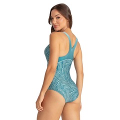 Maio Natação Trinys Estampado Com Recorte Seios Feminino - Foto 2