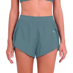 Shorts 2 Em 1 Alto Giro Plissado Feminino - Foto 1