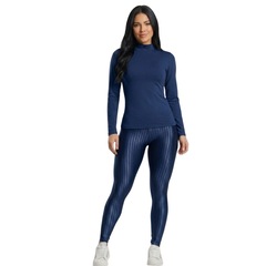Conjunto Fitness Vekyo Feminino Blusa Térmica Proteção UV e Calça New Zig - Foto 1