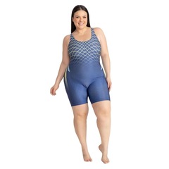 Maio Macaquinho Natação Trinys Estampado Plus Size - Foto 3