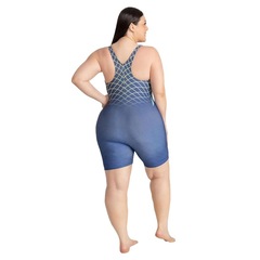Maio Macaquinho Natação Trinys Estampado Plus Size - Foto 4