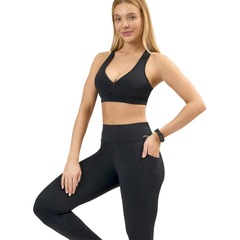 Calça Legging Selene Suplex Com Bolso e Recorte Feminina - Foto 10