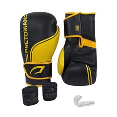 Kit Luva Boxe Pretorian First FX1 Luva+Faixas+Protetor Bucal Unissex - Foto 1